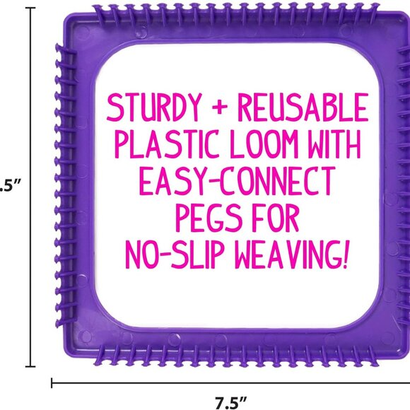 NEW Weaving Loom 378 Craft Loops + 1 Weaving Loom with Tool Potholder craft kit - Picture 8 of 16